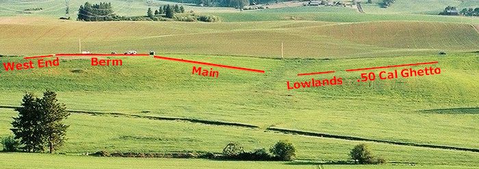 View of the shooting positions from the 700 yard targets